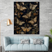 Vintage Botanical Moths & Flowers  Poster