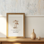 Vintage Botanical Mushroom Poster