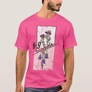 Vintage Botanical No. 9 T-shirt - Esthetische bloe