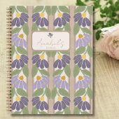 Vintage Botanical Notebook with Personalization Notitieboek