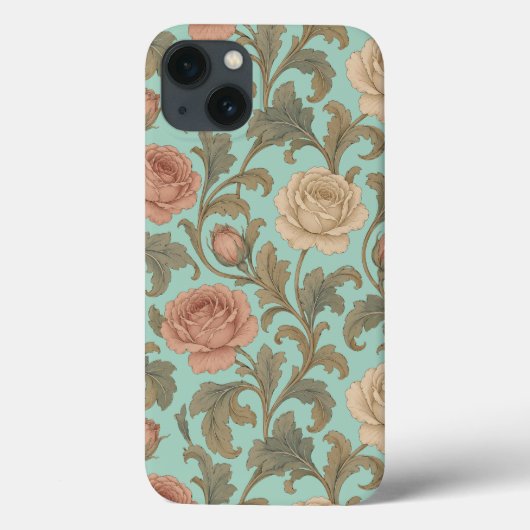 Vintage Botanical Rose Case-Mate iPhone Case (Achterkant)