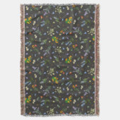 Vintage botanical style deken (Voorkant Verticaal)