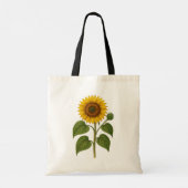 Vintage Botanical Sunflower Tote Bag (Achterkant)