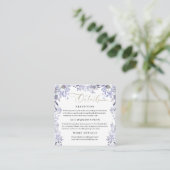 Vintage Botanical Wedding Enclosure Card Informatiekaartje (Staand voorkant)