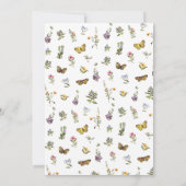 Vintage Botanical Wildflower Boho Save The Date Kaart (Achterkant)