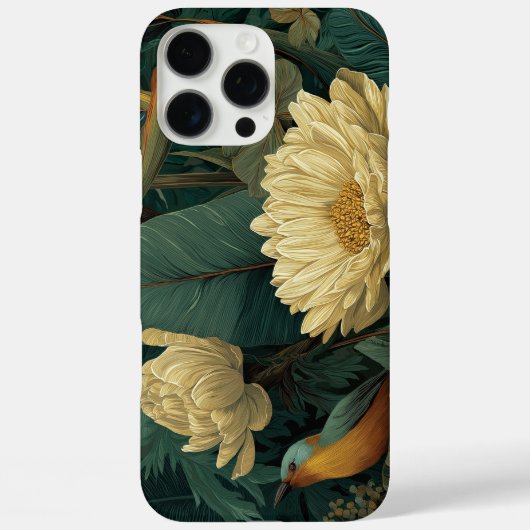 Vintage botanische bloem iPhone hoes | Elegant (Achterkant)