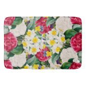 Vintage Botanische Bloemen Badmat (Voorkant)