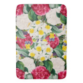 Vintage Botanische Bloemen Badmat (Voorkant Verticaal)