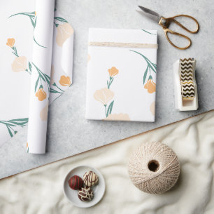 Vintage Botanische Bloemen Bloem Illustratie Cadeaupapier