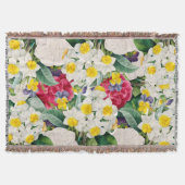 Vintage Botanische Bloemen Deken (Voorkant)
