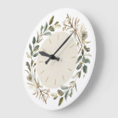 Vintage botanische bloemen wandklok (Hoek)