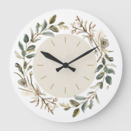 Vintage botanische bloemen wandklok