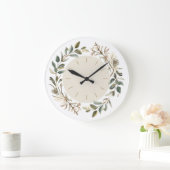 Vintage botanische bloemen wandklok (Huis)