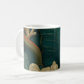 Vintage botanische bloemenmok | Boho natuurkoffie Koffiemok