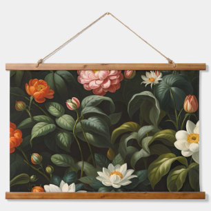 Vintage botanische bloemistuin stilleven hangend wandkleed