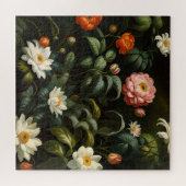 Vintage botanische bloemistuin stilleven legpuzzel (Horizontaal)