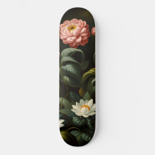 Vintage botanische bloemistuin stilleven persoonlijk skateboard