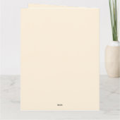 Vintage botanische bloemkoraal  kaart (Achterkant)