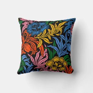 Vintage botanische bloempatroon – Art Nouveau Kussen