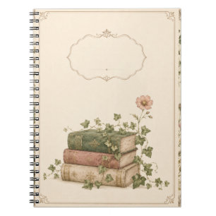 Vintage botanische boeken & Ivy Cottagecore notiti Notitieboek