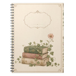 Vintage botanische boeken & Ivy Cottagecore notiti Notitieboek