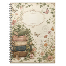Vintage botanische boeken & Ivy Cottagecore notiti