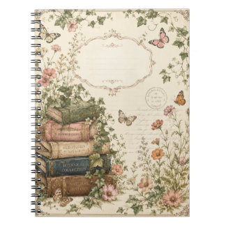 Vintage botanische boeken & Ivy Cottagecore notiti Notitieboek