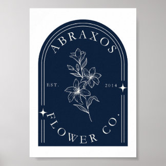 Vintage botanische boog Abraxos print