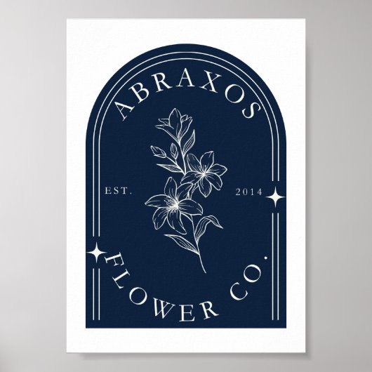 Vintage botanische boog Abraxos print (Voorkant)