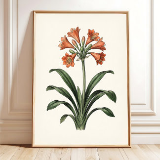Vintage Botanische Cottagecore Canvasprint Poster