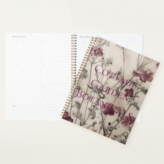 Vintage botanische Cottagecore tuin Planner (Display)