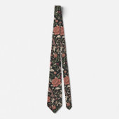 Vintage botanische donkere achtergrond stropdas (Voorkant)