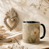 Vintage Botanische Ephemera Bloemencollage Mok