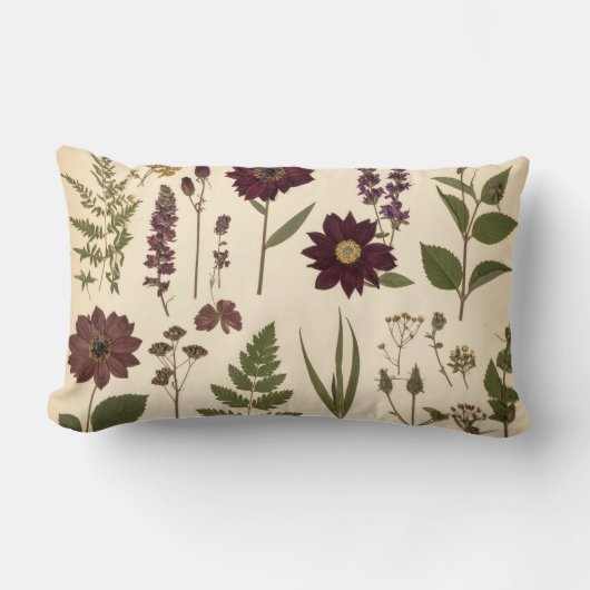 Vintage botanische gotische bibliotheek kussen hoo (Voorkant)