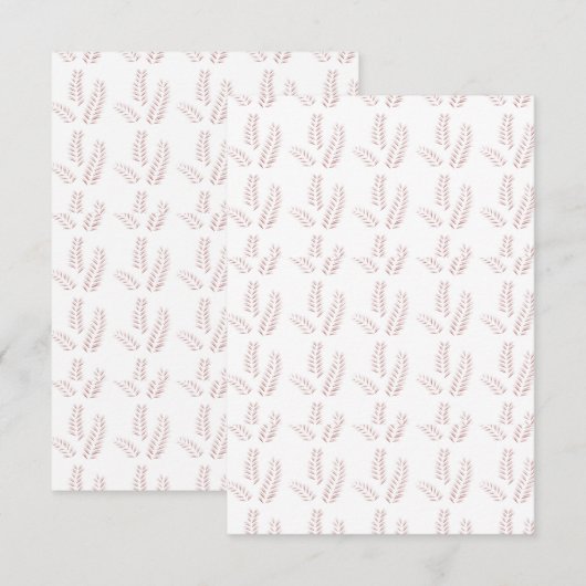 Vintage botanische illustratie – Elegante bloemkun Bedankkaart (Voorkant / Achterkant)