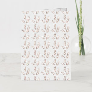 Vintage Botanische Illustratie – Elegante Bloemkun Folie Wenskaart