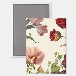 Vintage botanische illustratie met diverse  magneet