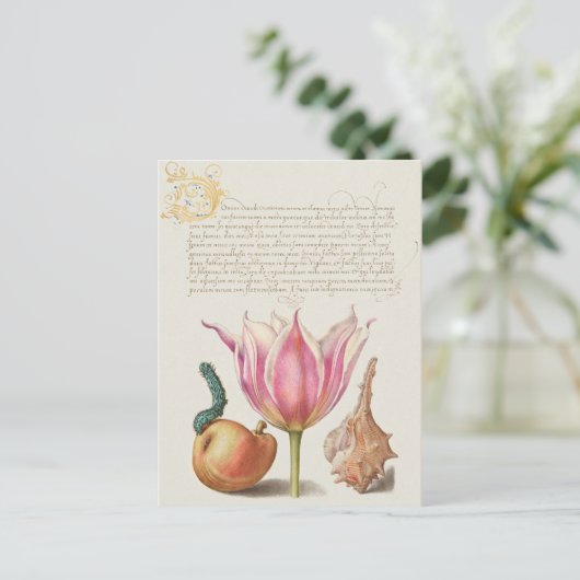 Vintage Botanische illustratie Vakantiek Briefkaar Feestdagenkaart (Staand voorkant)