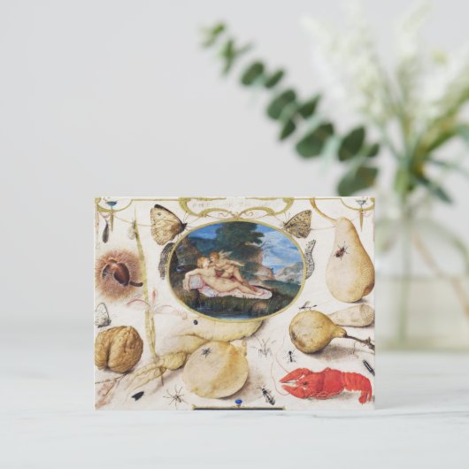 Vintage Botanische illustratie Vakantiek Briefkaar Feestdagenkaart (Staand voorkant)