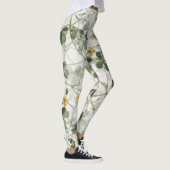 Vintage botanische klaver weide aquarel legging (Rechts)