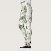 Vintage botanische klaver weide aquarel legging (Links)