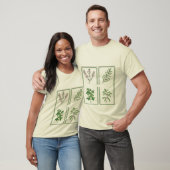 Vintage botanische kruidentuin schets T-shirt (Unisex)
