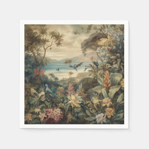 Vintage botanische kunst Luxe papier Servet