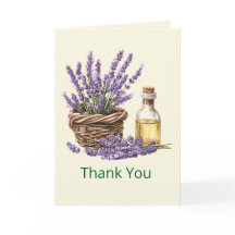 Vintage Botanische Lavendel Bedankkaart