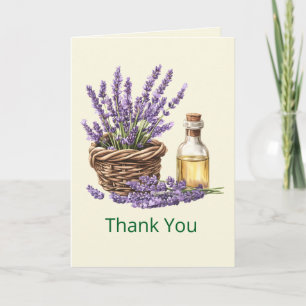 Vintage Botanische Lavendel Bedankkaart Kaart