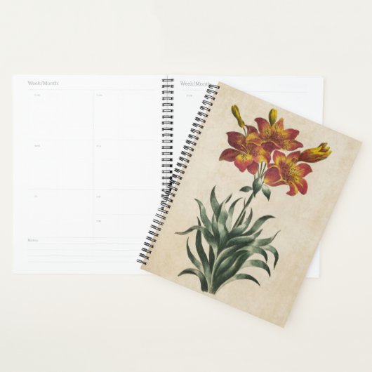 Vintage Botanische Lily Planner (Display)