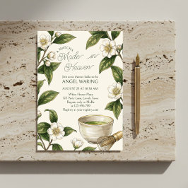 Vintage Botanische Matcha Hemelse Douchegel Kaart