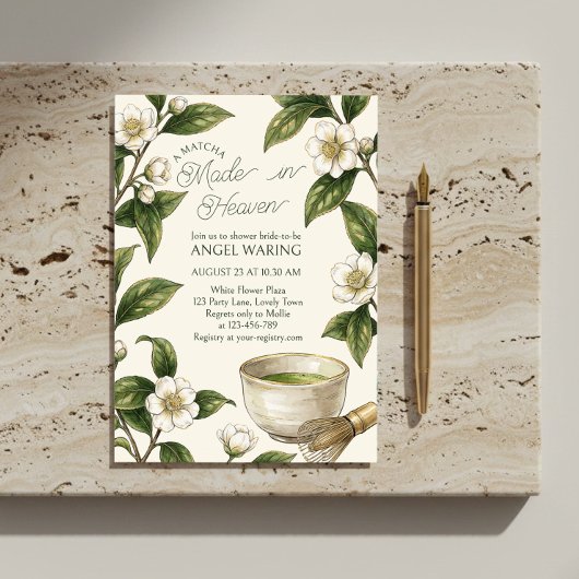 Vintage Botanische Matcha Hemelse Douchegel Kaart