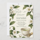 Vintage Botanische Matcha Hemelse Douchegel Kaart (Voorkant)