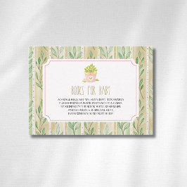 Vintage Botanische Matcha Plant Boeken Voor Baby  Informatiekaartje